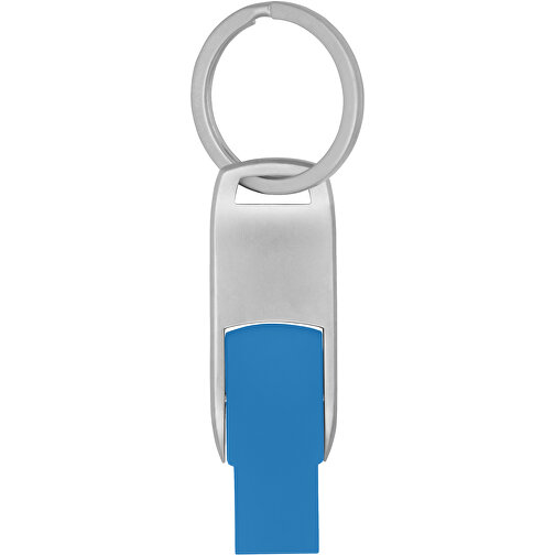 Flip USB Stick , blau MB , 32 GB , Zink Legierung, Kunststoff MB , 4,60cm x 0,60cm x 1,90cm (Länge x Höhe x Breite), Bild 3