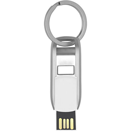 Flip USB Stick , weiß MB , 4 GB , Zink Legierung, Kunststoff MB , 4,60cm x 0,60cm x 1,90cm (Länge x Höhe x Breite), Bild 4