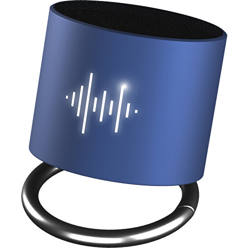 SCX.design S26 Lautsprecher Ring Mit Leuchtlogo , saphir / weiß, ABS Kunststoff, Gummi, Metall, 4,50cm (Höhe), Bild 1