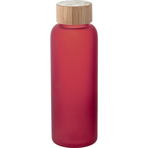 LILLARD. Flasche Aus Borosilikatglas Mattiert 500 Ml , rot, Borosilikatglas. Bambus, , Bild 1