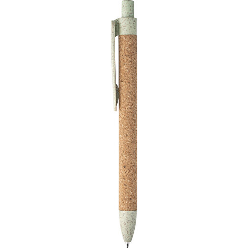 GOYA. Kugelschreiber Aus Kork Und Weizenstrohfaser , hellgrün, Kork. PP, , Bild 1