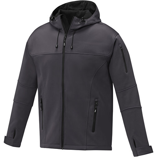 Match Softshelljacke Für Herren , storm grey, Single jersey Strick 90% Polyester, 10% Elastan, 360 g/m2, Bonding, Microfleece 100% Polyester, L, , Bild 1