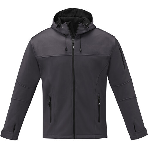 Match Softshelljacke Für Herren , storm grey, Single jersey Strick 90% Polyester, 10% Elastan, 360 g/m2, Bonding, Microfleece 100% Polyester, M, , Bild 3