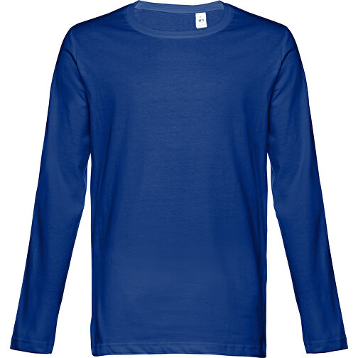 THC BUCHAREST. Herren Langarm T-Shirt , königsblau, 100% Baumwolle, M, 73,00cm x 52,00cm (Länge x Breite), Bild 1