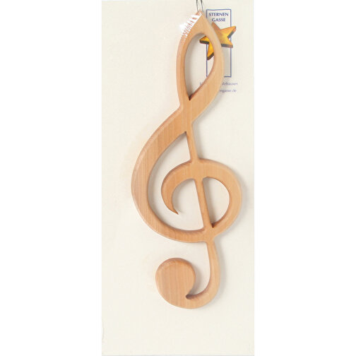 Holzhänger Violinschlüssel Ohne Kristall , , 22,00cm x 1,50cm x 8,00cm (Länge x Höhe x Breite), Bild 2