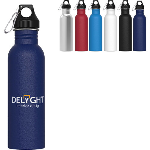 Wasserflasche Lennox 750ml , dunkelrot, Edelstahl & PP, 24,40cm (Höhe), Bild 2
