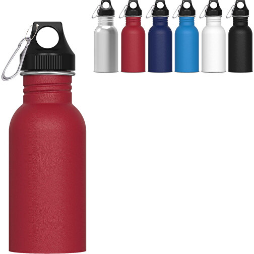 Wasserflasche Lennox 500ml , weiss, Edelstahl & PP, 17,40cm (Höhe), Bild 2