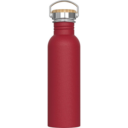 Wasserflasche Ashton 750ml , dunkelrot, Stainless steel, bamboo & PP, 24,40cm (Höhe), Bild 1