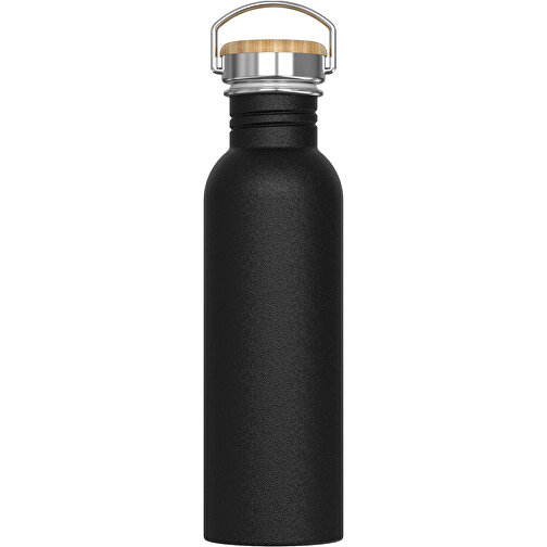 Wasserflasche Ashton 750ml , schwarz, Stainless steel, bamboo & PP, 24,40cm (Höhe), Bild 1