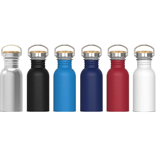 Wasserflasche Ashton 500ml , dunkelblau, Stainless steel, bamboo & PP, 17,40cm (Höhe), Bild 3