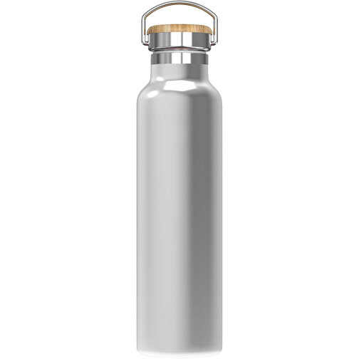 Isolierflasche Ashton 650ml , silber, Stainless steel, bamboo & PP, 26,80cm (Höhe), Bild 1