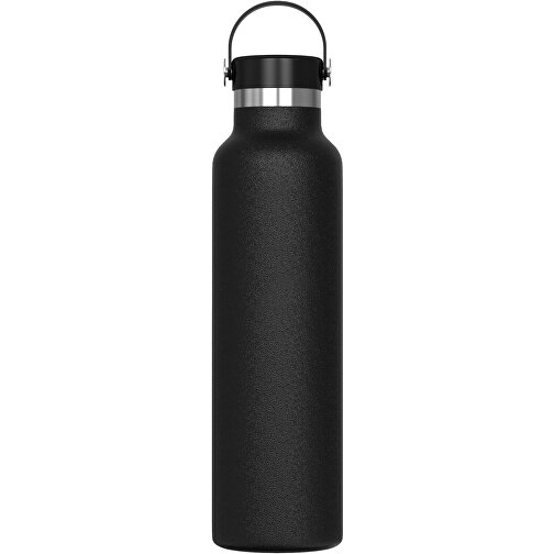 Isolierflasche Marley 650ml , schwarz, Edelstahl & PP, 26,80cm (Höhe), Bild 1