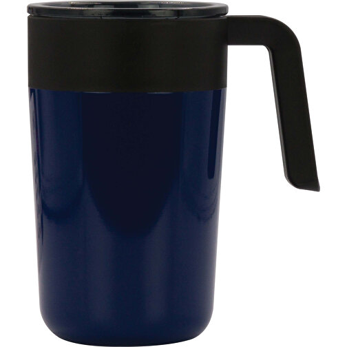 Doppelwandiger Kaffeebecher 400ml , dunkelblau, Stainless steel, PP & AS, 15,80cm (Höhe), Bild 1
