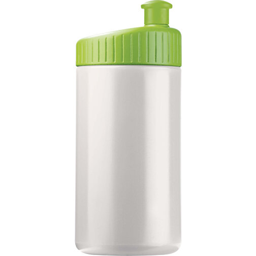 Sportflasche Design 500ml , weiß / hellgrün, LDPE & PP, 17,80cm (Höhe), Bild 1