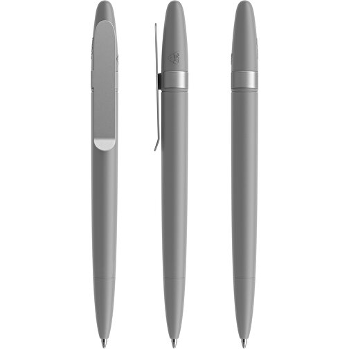 Prodir DS5 TSM Twist Kugelschreiber , Prodir, Delfingrau-Silber satiniert, Kunststoff/Metall, 14,30cm x 1,50cm (Länge x Breite), Bild 4