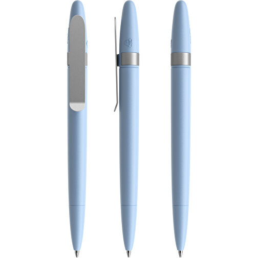 Prodir DS5 TSM Twist Kugelschreiber , Prodir, Soft Blue-Silber satiniert, Kunststoff/Metall, 14,30cm x 1,50cm (Länge x Breite), Bild 4