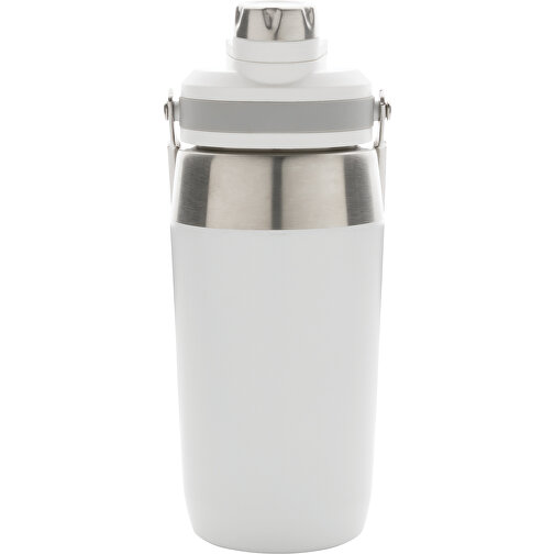 500ml Vakuum StainlessSteel Flasche Mit Dual-Deckel-Funktion, Weiß , weiß, Edelstahl, 9,80cm x 21,20cm (Länge x Höhe), Bild 2