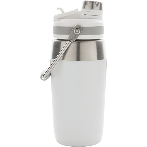 500ml Vakuum StainlessSteel Flasche Mit Dual-Deckel-Funktion, Weiß , weiß, Edelstahl, 9,80cm x 21,20cm (Länge x Höhe), Bild 3