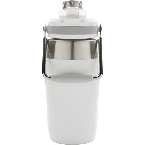 500ml Vakuum StainlessSteel Flasche Mit Dual-Deckel-Funktion, Weiß , weiß, Edelstahl, 9,80cm x 21,20cm (Länge x Höhe), Bild 4