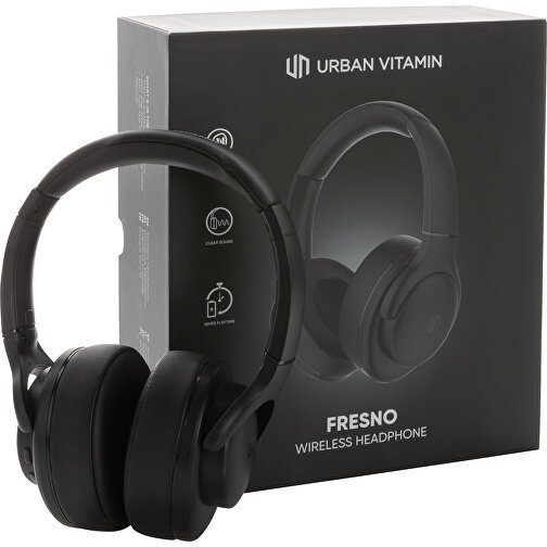 Urban Vitamin Fresno Wireless Kopfhörer, Schwarz , schwarz, ABS, 16,50cm x 18,90cm (Länge x Höhe), Bild 12
