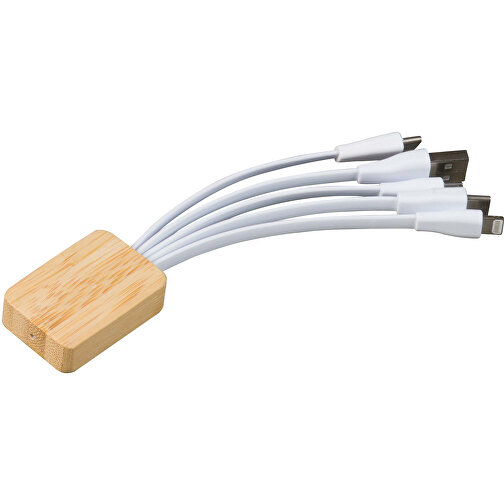 Cable de carga de bambú con R-PET, Imagen 2