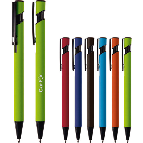 Kugelschreiber “Valencia” Soft-Touch , grün, Aluminium, 14,40cm (Länge), Bild 5