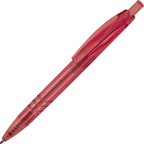 Kugelschreiber Aus R-PET-Material , transparent rot, R-PET, 14,00cm (Länge), Bild 2