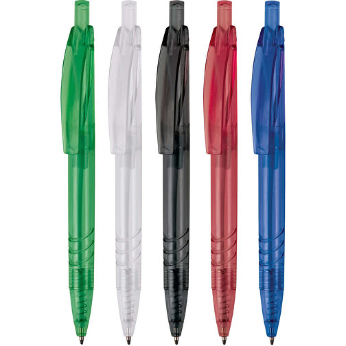 Kugelschreiber Aus R-PET-Material , transparent blau, R-PET, 14,00cm (Länge), Bild 5