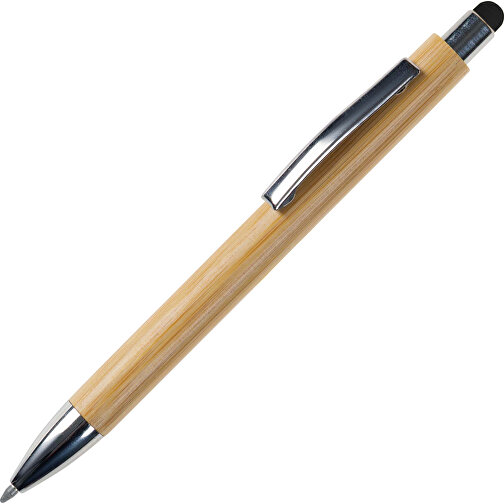 Bambus Kugelschreiber New York Mit Touchpen , schwarz, Bambus, 14,20cm (Länge), Bild 2