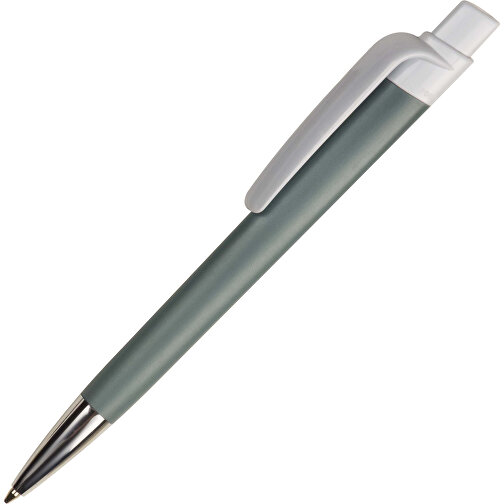 Kugelschreiber Prisma Mit NFC-Tag , grau / weiss, ABS, 14,50cm (Länge), Bild 2