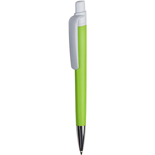 Kugelschreiber Prisma Mit NFC-Tag , licht groen / wit, ABS, 14,50cm (Länge), Bild 1