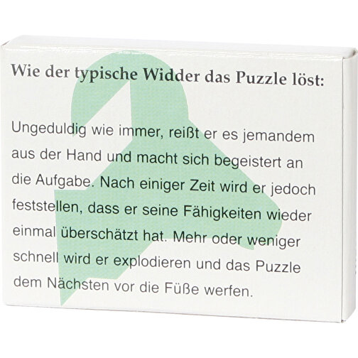 Mini-Widder-Puzzle , , 6,50cm x 1,30cm x 5,00cm (Länge x Höhe x Breite), Bild 2