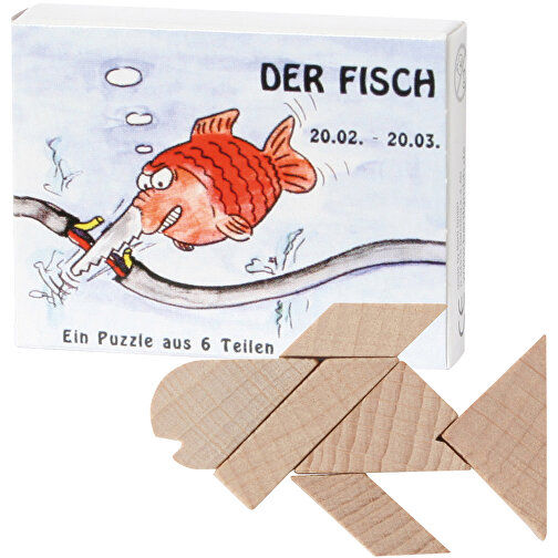 Mini-Fisch-Puzzle , , 6,50cm x 1,30cm x 5,00cm (Länge x Höhe x Breite), Bild 1