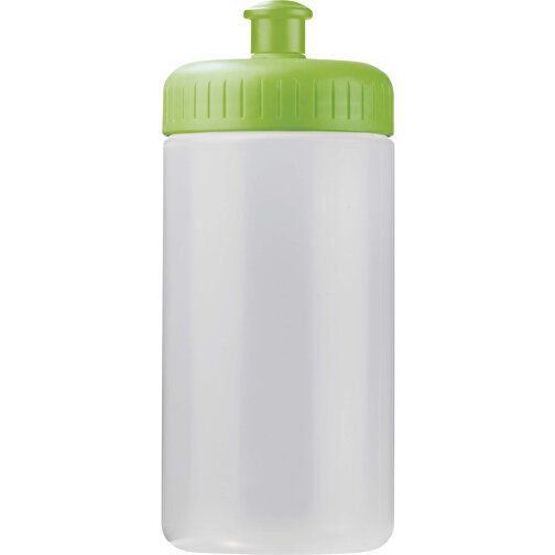 Sportflasche Classic 500ml , weiß / hellgrün, LDPE & PP, 17,80cm (Höhe), Bild 1