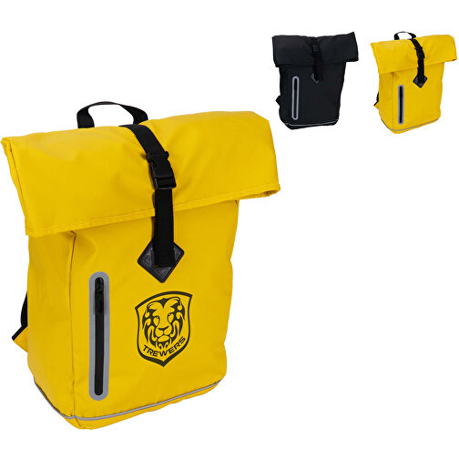 Sicherheits Rucksack , gelb, PolJater, 40,00cm x 45,00cm x 15,00cm (Länge x Höhe x Breite), Bild 2