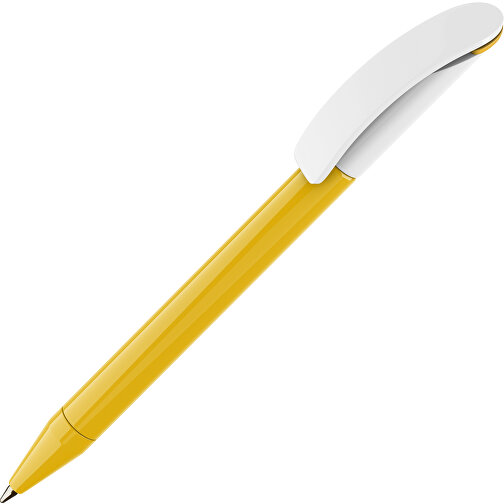 Prodir DS3 TPP Twist Kugelschreiber , Prodir, gelb/weiss, Kunststoff, 13,80cm x 1,50cm (Länge x Breite), Bild 1