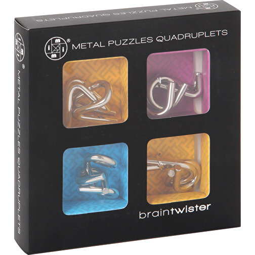 Metal Puzzle Set (4) Quadruplets , , 21,00cm x 4,00cm x 21,00cm (Länge x Höhe x Breite), Bild 4