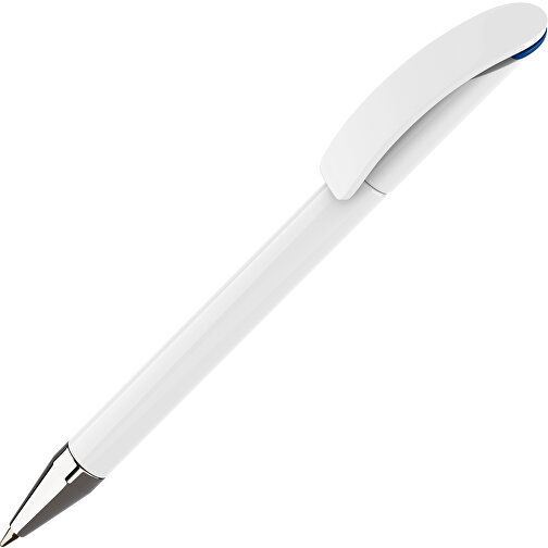 Prodir DS3 TPC Twist Kugelschreiber , Prodir, weiß/blau, Kunststoff/Metall, 13,80cm x 1,50cm (Länge x Breite), Bild 1