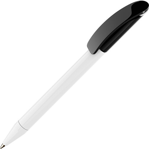 Prodir DS3 TPP Twist Kugelschreiber , Prodir, weiss/schwarz, Kunststoff, 13,80cm x 1,50cm (Länge x Breite), Bild 1