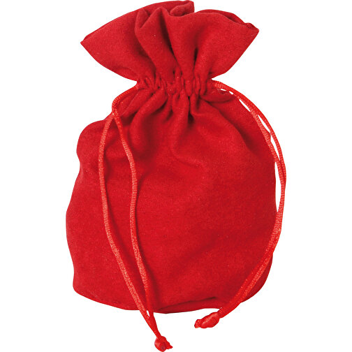 Velourväska med botten liten röd, Bild 1