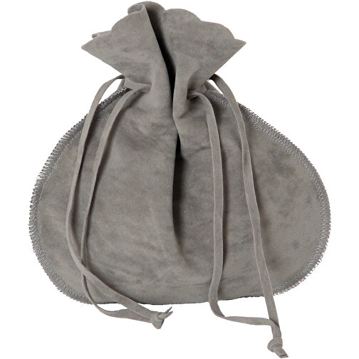 Taske ruskind look store grå, Billede 1
