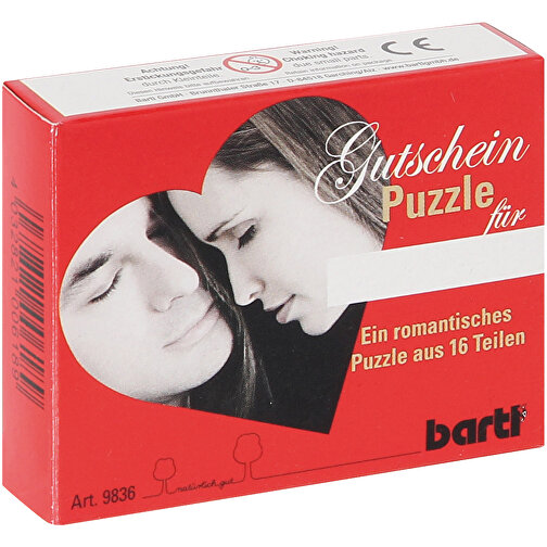 Gutscheinpuzzle 'I Love You' , , 8,80cm x 2,00cm x 6,50cm (Länge x Höhe x Breite), Bild 1