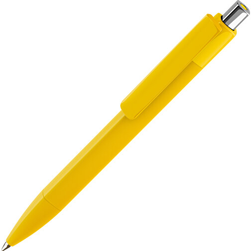 Prodir DS4 PMM Push Kugelschreiber , Prodir, gelb/silber poliert, Kunststoff, 14,10cm x 1,40cm (Länge x Breite), Bild 1