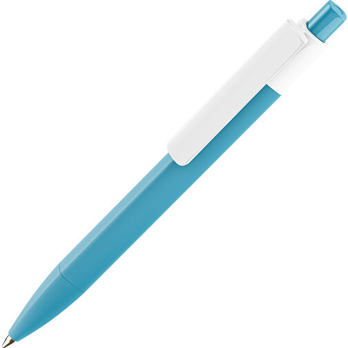 Prodir DS4 PMM Push Kugelschreiber , Prodir, dusty blue/weiß, Kunststoff, 14,10cm x 1,40cm (Länge x Breite), Bild 1