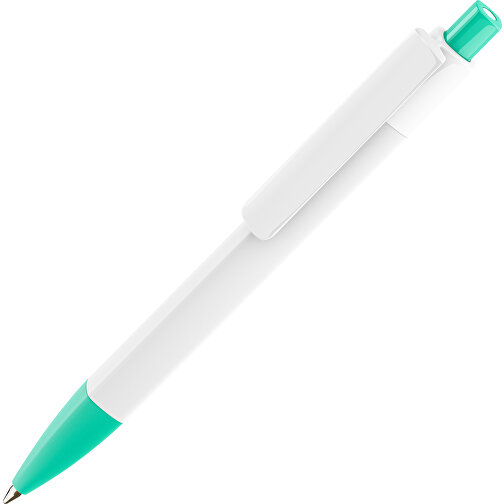 Prodir DS4 PMM Push Kugelschreiber , Prodir, mint cream/weiß, Kunststoff, 14,10cm x 1,40cm (Länge x Breite), Bild 1