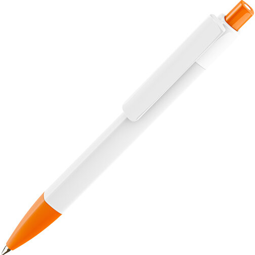Prodir DS4 PMM Push Kugelschreiber , Prodir, orange/weiß, Kunststoff, 14,10cm x 1,40cm (Länge x Breite), Bild 1