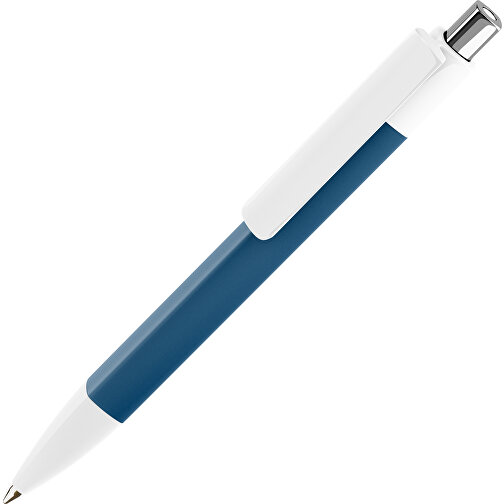 Prodir DS4 PMM Push Kugelschreiber , Prodir, weiß/sodalithblau/silber poliert, Kunststoff, 14,10cm x 1,40cm (Länge x Breite), Bild 1