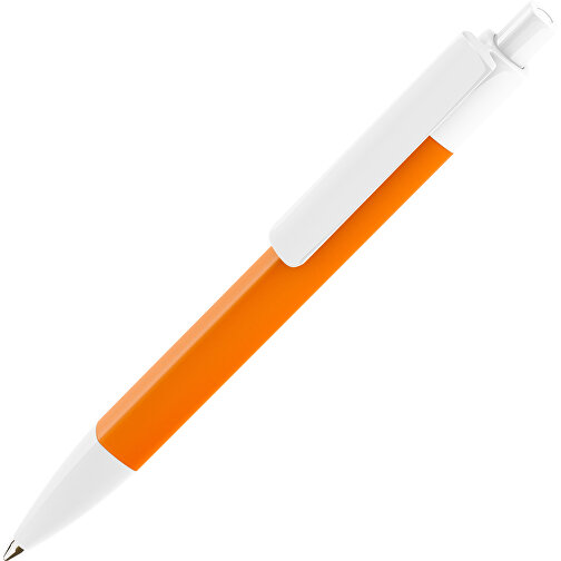 Prodir DS4 PMM Push Kugelschreiber , Prodir, weiß/orange, Kunststoff, 14,10cm x 1,40cm (Länge x Breite), Bild 1