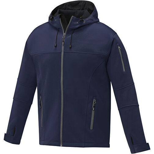 Match Softshelljacke Für Herren , navy, Single jersey Strick 90% Polyester, 10% Elastan, 360 g/m2, Bonding, Microfleece 100% Polyester, XL, , Bild 1