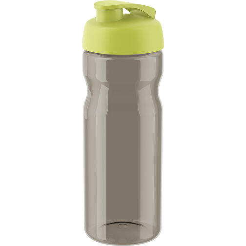 H2O Active® Eco Base 650 Ml Sportflasche Mit Klappdeckel , kohle transparent / limone, PCR Kunststoff, PP Kunststoff, 22,40cm (Höhe), Bild 1